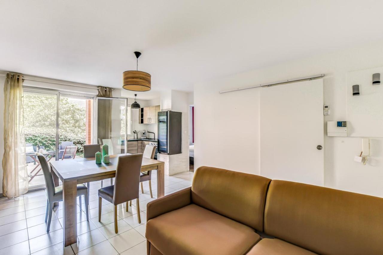 T2 Jardinet Avec Piscine, Parking Et Tennis Toulouse Exterior foto